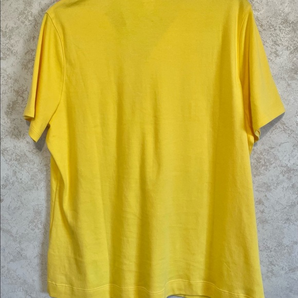 Ladies Pull Over Polo Top Kim Rogers Perfectly Soft Yellow Cotton Size XL - Picture 4 of 13